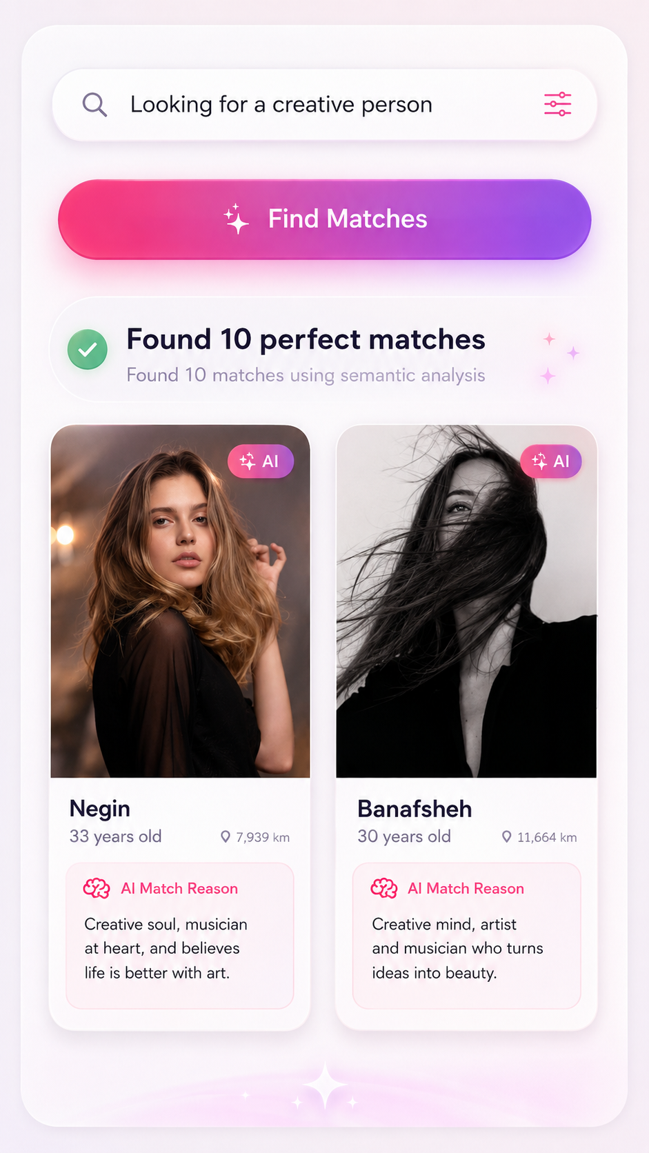 Joon AI search screen
